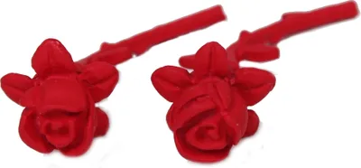 Produktbild von 3D Rosen Ohrstecker Ohrringe Rot
