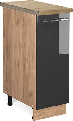 Produktbild von Apothekerschrank Vicco Fame-Line Anthrazit Hochglanz 30 cm , AP Eiche, Model 45757