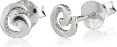 Produktbild von Paar 925 Sterling Silber Keltische Gothic Ohrstecker Amora Spirals 7160