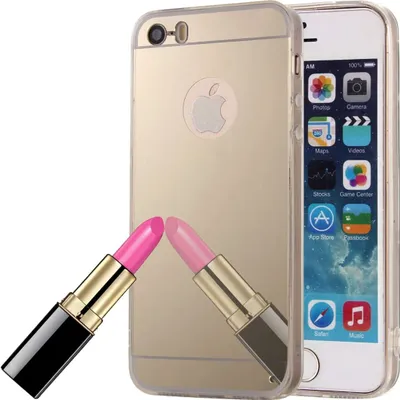 Produktbild von Apple iPhone 5 / 5s Handy Hülle Spiegel Mirror Soft-Case Schutz-Cover Gold