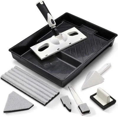 Produktbild von Famanu Paint Pad Set für Wände und Decken - Verlängertes Griff- und Eckenpad - 9 Zoll