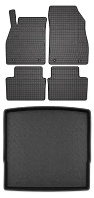 Zdjęcie produktu dla Dywaniki gumowe + mata bagażnika do Opel Insignia A 2008-2017 (kombi) – czarne, dopasowane – Wielganizator SolidPRO