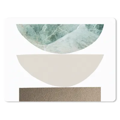 Produktbild von MuchoWow® Mauspad Mousepad Geometrische Formen - Minimalismus - Pastell 23x19 cm - Mousepads - Maus Mat - Pad - Mausunterlage - Schreibtischunterlage - Mauspad