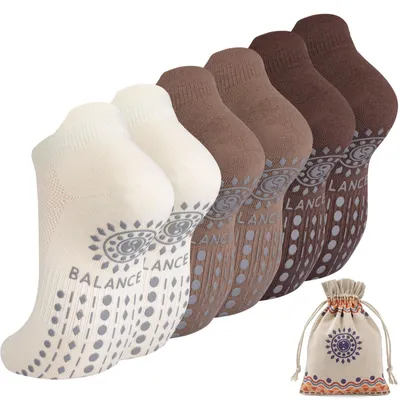 Produktbild von Rutschfeste Socken Pilatessocken Yogasocken - Damen - Grip-Sohle - Yoga