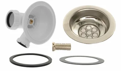 Produktbild von Blanco Ablaufventil 3,5" mit Überlauf ohne Bowdenzug, weiß