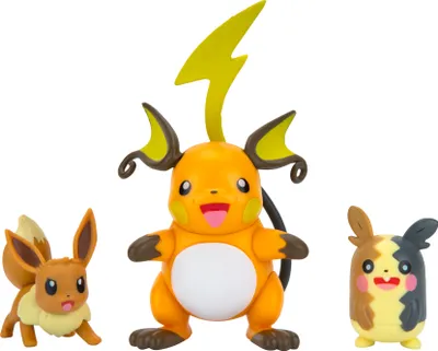 Produktbild von Battle Figure Set Raichu + Morpeko + Evoli