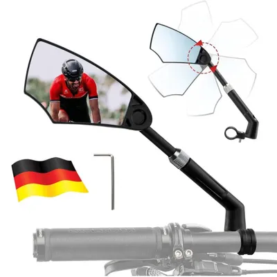 Image de Miroir de vélo pour vélo électrique - Miroir rétroviseur pliable pour vélos électriques, VTT
