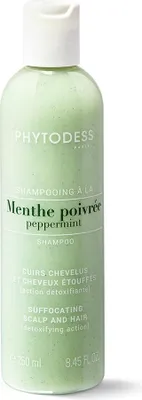 Image de Shampooing à la Menthe Poivrée - Soin Cuir Chevelu et Cheveux Étouffés 250ml - Action Détoxifiante, Fraîcheur et Purification