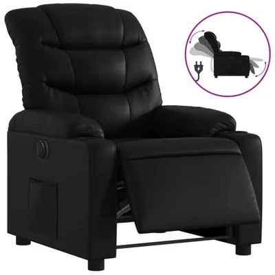 Produktbild von Relaxsessel Elektrisch Schwarz Kunstleder