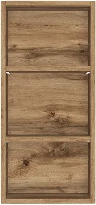 Produktbild von Hängeregal "Manchester" aus MDF in wotaneiche mit 2 Einlegeböden. Abmessungen (B/H/T) 30x64x18 cm
