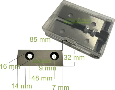 Obrázek produktu pro 2X 8,5 CM Skartovačka Skartovací nůž na dřevo 8,5X3,2 CM Řezná hrana 8,5 CM Otvory 0,9 CM