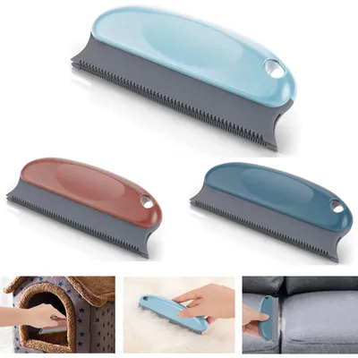 Image de Brosse anti-poils d'animaux - Brosse en caoutchouc pour éliminer les poils de chiens et de chats - Idéale pour les tapis, les vêtements, les meubles, les canapés et les voitures