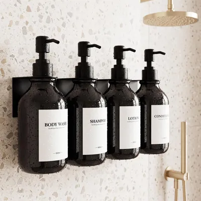 Immagine prodotto di Set di 4 dispenser da parete per sapone, capacità 500 ml