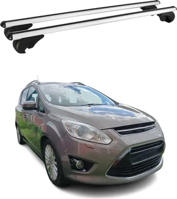 Produktbild von Dachträger Grundtäger für Ford Grand C-Max 2010-2019 75kg Aluminium Silber 2 tlg
