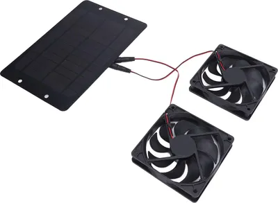 Produktbild von Dual-Solar-Ventilator-Set, 12 V, 10 W, monokristallines Silizium, einfach zu bedienen, Panel-betrieben für Wohnmobil, Auto, Boot