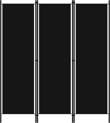 Image de vidaXL Séparation de pièce 3 pièces noir 150x180 cm