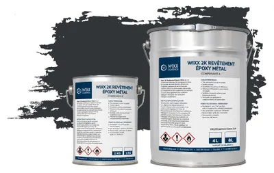 Image de Wixx 2K Revêtement Époxy Métal - RAL 7021 | Gris noir - 5L