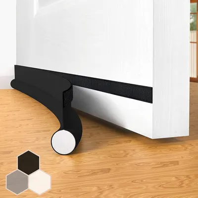 Produktbild von Türzugluftstopper Türdichtung selbstklebend - bis 94 cm - Schwarz - Schaumschlauch 3 cm - Türbesen