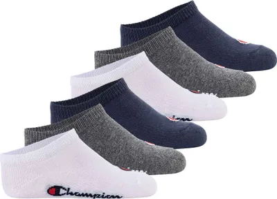 Produktbild von Champion Kinder Socken, 6er Pack - Sneaker Socken, Logo, einfarbig Blau/Weiß/Grau 31-34