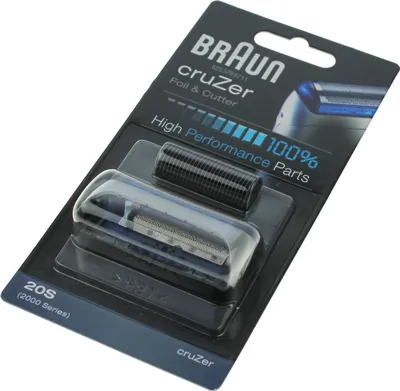 Zdjęcie produktu dla Braun CruZer 20S, Głowica goląca, 1 głowic(e), Niebieski, Srebrny, Plastik, Metal, Braun, geschikt voor cruZer 6 face, cruZer 6 beard & head, cruZer 6 body, cruZer 5 beard, cruZer 4 face