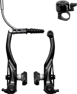 Produktbild von Shimano V-Brake ALIVIO BR-T4000 Felgenbremse Set schwarz inkl. Fahrradklingel