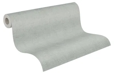 Produktbild von A.S. Création Uni-Vliestapete in Textiloptik – Grün, Grau – 10,05 x 0,53 m