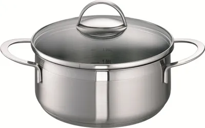 Produktbild von Schulte-Ufer WAVE Sauce POT 65007 16 Kochtopf inkl. Deckel, Edelstahl, 16 cm Durchmesser, Induktionsherd-geeignet