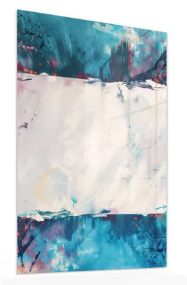 Produktbild von Glasbild 40x60cm in XXL für Wohnzimmer, Schlafzimmer Motiv Abstrakte Kunst Form
