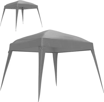 Produktbild von Outsunny Ersatzdach für Pavillon 3x3 m, Wasserabweisend stabil Winterfest Pavillondach für Faltpavillon Sturmfest Partyzelt Ersatzbezug Abdeckung mit Einzeldach Baldachin für Gartenpavillon Hellgrau