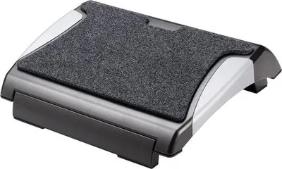 Obrázok produktu pre Podnožka s kobercom – čierno-strieborná, ergonomická podnožka KF20075