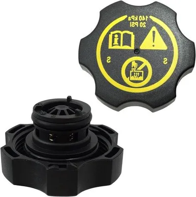 Productafbeelding van Koelvloeistoftankdeksel - Expansievatdeksel radiator - Motorbescherming tegen oververhitting - Hittebestendig materiaal - 7,4 x 6,2 x 4,1 cm