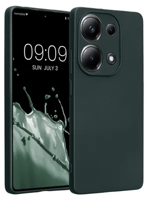 Produktbild von kwmobile Handyhülle für Xiaomi Poco M6 Pro (4G) Hülle - weiche Silikon Case metallisch schimmernd - Schutzhülle Cover - Metallic Petrol