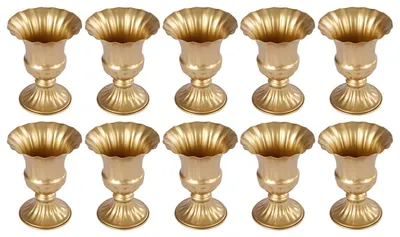 Produktbild von Pflanzgefäß Vase, Hochzeitsblumenarrangements, Langlebiges Eisen-Design, Gold