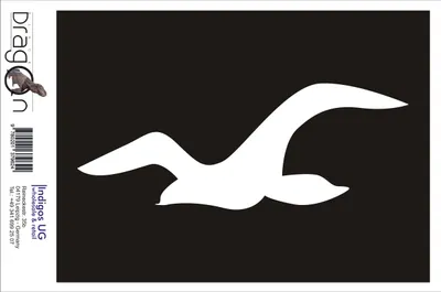 Produktbild von Aufkleber / Autoaufkleber - JDM / Die cut / Auto / OEM - Möwe - 210x80 mm schwarz - Heckscheibe / Heckscheibenaufkleber