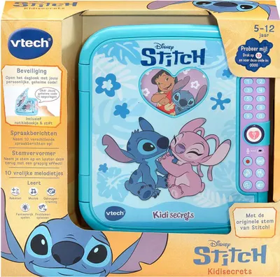 Obrázok produktu pre VTech Stitch Kidisecrets, 5 rok / roky, Zvukové efekty, Funkcie rozprávania, Vyžadované batérie, AA, Plast