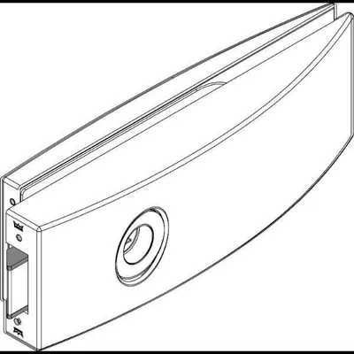 Produktbild von DORMA Schloss Studio Arcos unversperrbar, Glas 8mm, Alu silber eloxiert (24.201) | Glastürbeschlag - Zubehör dormakaba