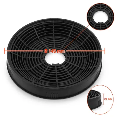 Produktbild von Exquisit Aktivkohlefilter GH 60-4/ 90-4/KH 60-4/ 90-4/ KFD 60G/ KFD 600 HBG / 900 HBGI (1Stk.), 1010075