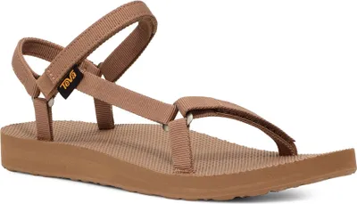 Produktbild von Teva Org Uni Slim Damen Leinwand Sandalen mit pared back Design und schnell trocknenden Gurten in Mokka – 6 UK - 39 EU - 8 US / Mocha