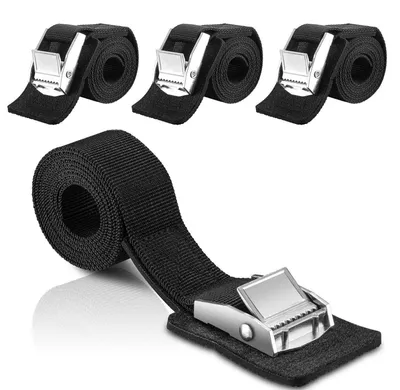 Obrázok produktu pre Súprava 4 záťažných popruhov, dĺžka 2,5 m, s upínacím mechanizmom, nosnosť 250 kg, materiál: polyester