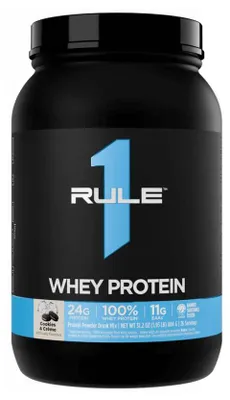 Produktbild von Rule1 R1 Whey Protein (2lbs) Cookies & Crème - Eiweiße - Molkenprotein-Mischung