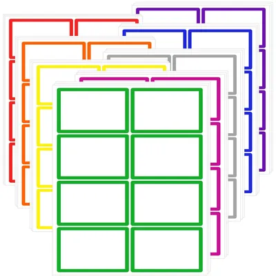 Image de 256 étiquettes de déménagement en 8 couleurs pour un emballage facile
