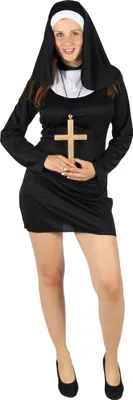 Produktbild von y Nonne kurz Kostüm für Damen Gr. S-XL, Größe:XL