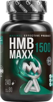 Produktbild von HMB Maxx 1500 Nahrungsergänzungsmittel, 500 mg HMB pro Kapsel, 120 Kapseln für Muskelaufbau
