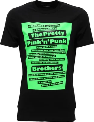 Immagine prodotto di 2338AB maglia bimbo BOY DSQUARED2 Cotone black green fluo t-shirt