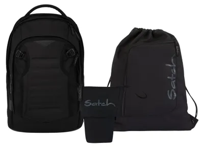 Produktbild von Satch, Schulrucksack-Set MATCH PLUS Blackjack 3-teilig, ab. 5. Klasse