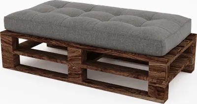 Produktbild von Lermowood Palettenmöbel Mpe Hocker 100 x 80 cm Eiche | Europaletten Indoor und Outdoor Lounge Gartenmöbel Holz Gartenmöbel Set Lounge Möbel Terrasse Balkon Loft Stil Paletten