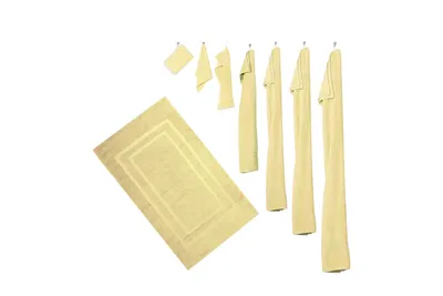 Produktbild von 12er Set - 4 Duschtücher, 4 Handtücher, 4 Seiftücher - Naturweiß