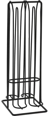 Image de Porte-capsules Nespresso pour 32 capsules, en métal noir, 12 x 10 x 29 cm. Excellent Houseware.