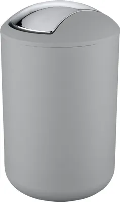 Produktbild von WENKO Schwingdeckel Eimer Brasil grau 6,5 L Müll Kosmetik Abfall Bad WC Küche