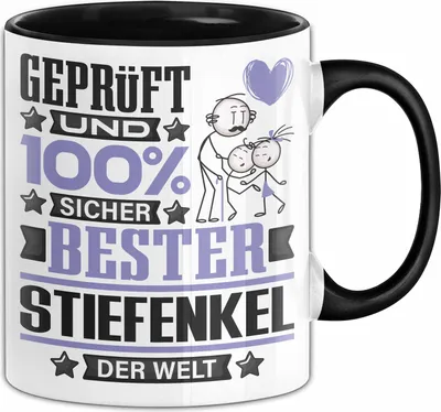 Produktbild von Stiefenkel Geschenk Lustiger Spruch für Stiefenkel Geschenkidee Bester Stiefenkel Der Welt (Schwarz)